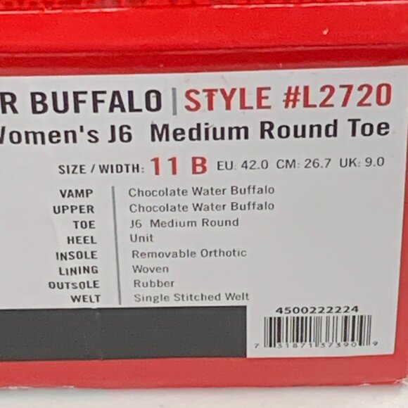 Justin Rosella Chocolate Water Buffalo Womens Round Toe Boots Embroidered 11B - Picture 3 of 10
